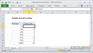 Excel Formula Cube Root Of Number Exceljet