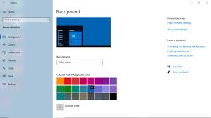 Select start > settings > personalization > background, and then select a picture, solid color, or create a slideshow of pictures. Windows 10 Basics How To Customize Your Display The Verge