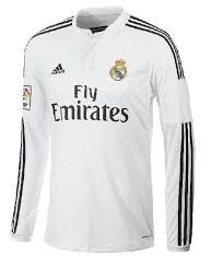 New Real Madrid 14 15 Home Jersey Long Sleeves In Size S M L Xl Real Madrid Shirts Long Sleeve Jersey