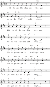 Noten Liedtext Akkorde Fur Susser Die Glocken Nie Klingen Als Zu Der Weihnachtszeit S Ist Als Ob Engelein Si Liedtext Gitarrenlieder Weihnachtslieder Akkorde