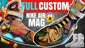 Quickly get your nike dragon ball z! Full Custom Dragonball Super Painted Nike Air Mags By Sierato Youtube