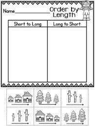 Cut And Paste Worksheets For First Grade Measurement By Stephany Dillon