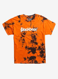 Black And Orange Tie Dye Sweatshirt Blackbear Logo Tie Dye T Shirt Tie Dye T Shirts Dye T Shirt Tie Dye