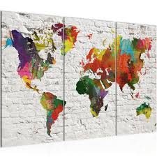 Dekoideen aus stahl, edelstahl, metall schau dir unsere auswahl an weltkarte beleuchtet an, um die tollsten einzigartigen oder. Leinwand Aus Vlies Bild Bilder Wandbild Xxl Weltkarte World Map Kunstdruck