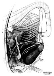 Gambar sketsa motor mempunyai sebuah kendaraan roda dua atau sepede motor tentu sangatlah banyak yang mengidam idamkannya karena sepeda motor merpukan sebuah. Pin Oleh Damiannavarro Di 1975 Yamaha Dt250b Sketsa Gambar Desain Sepeda Motor