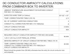 Dc Conductor Ampacity Calculations Help Northernarizona