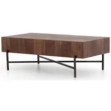 This egg shaped coffee table is a great addition to any home. Tinsley Rectangular Coffee Table Natural Brown High Fashion Home