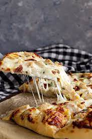 This Chicken Bacon Ranch Pizza Is So Easy To Make Use Store Bought Dough Or Make Your Own Chicken Bacon Ranch Pizza Chicken Bacon Ranch Pizza Recipes Homemade