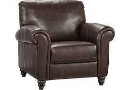 Cindy Crawford Home Lusso Coffee Bean Leather Chair Chairs Brown Affordable Leather Chair Leather Chair Living Room Leather