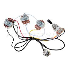 Guitar wiring diagrams push pull wiring diagram. Guitar Wiring Harness With 2 Volume 1 Tone Pots 500k 3 Way Toggle Switch Chrome For Sale Online