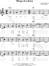 Bob Ferguson Wings Of A Dove Sheet Music For Beginners In C Major Download Print Sheet Music Hymn Print Music