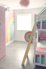 Shared Girl S Rainbow Room Interior Inspiration Livettes Rainbow decor for colorful bedrooms.