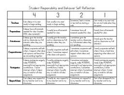 Classroom Behavior Responsibility Self Reflection Rubric Goal Sheet Classroom Behavior Behavior Reflection Behavior Reflection Sheet