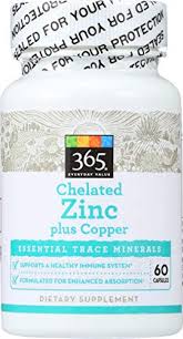 365 Everyday Value Chelated Zinc Plus Copper 60 Ct Nutriemart In 2020 365 Everyday Value Zinc Zinc Mineral