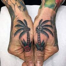 The most popular wrist tattoo ideas have traditionally been religious symbols, quotes, initials, geometric shapes, tribal art, bracelets or bands, and other masculine designs. 100 Palm Tree Tattoos For Men Tropical Design Ideas