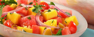 Recette De Salade De Mangues Creole Haitian Food Recipes Mango Recipes Watermelon Salad