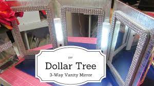 This idea has been sitting in my brain for a while and i finally took the. Diy Dollar Tree 3 Way Vanity Mirror Youtube
