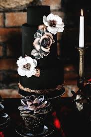 35 Breathtaking Black Wedding Cakes For Eternal Couple Halloween Wedding Cakes Halloween Themed Wedding Dark Wedding