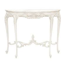Chateau Carved French Console Table Crackle Finish Antique White French Console Table French Conso French Console Table White Console Table Console Table