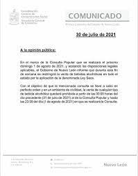 Debido a la implementación de la ley seca en nuevo león por la consulta que el instituto nacional electoral realizará mañana uno de agosto para pedir a la ciudadanía su opinión sobre el proceder hacia los ex presidentes de méxico, los regiomontanos salieron a surtirse de cerveza y alcohol en diversas presentaciones. Ae X9l8rjvsfum