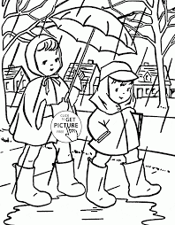 Rainy Spring Day Coloring Page For Kids Seasons Coloring Pages Printables Free Wuppsy Com Spring Coloring Pages Coloring Pages Summer Coloring Pages