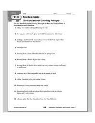 The Fundamental Counting Principle Worksheet For 7th 8th Grade Lesson Planet