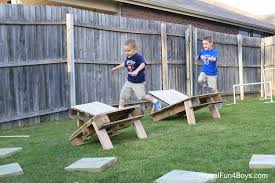 Not only are they a versatile way to have fun using materials you have laying around from developing a permaculture garden paradise to building the ultimate ewok village playground, journey with me to make a backyard a place of. Diy American Ninja Warrior Backyard Obstacle Course Frugal Fun For Boys And Girls
