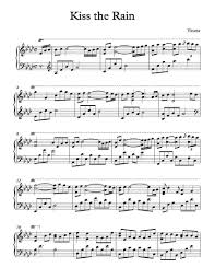 Kiss The Rain Jpg 850 1 100 Pixels Piano Sheet Music Sheet Music Piano Sheet Music Free