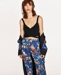 ZARA BLUE FLORAL BELL BOTTOM PYJAMA STYLE TROUSERS | Style, Fashion, Clothes