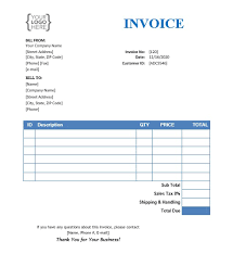 34+ Basic Invoice Template Word PNG