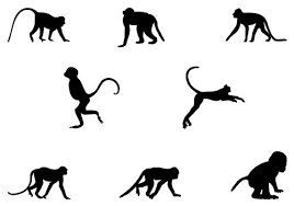 Pin By Marta Lupion On Spash Screen Monkey Tattoos Silhouette Clip Art Silhouette Stencil