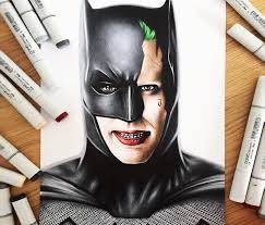 So i am drawing a realistic version of bat man, this is day one :blush: Batman And Joker Pencil Drawing By Stephen Ward No 3247