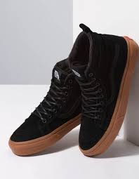 Black And Gum Vans Vans Sk8 Hi Mte Black Gum Shoes In 2020 Black Gums Vans Sk8 Shoes
