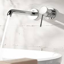 Grohe Essence 2 Loch Waschtischbatterie Fur Wandmontage Ausladung 183 Mm Chrom 19408001 Badezimmer Amaturen Waschtischarmatur Badezimmer