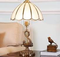 Amazon.com: BNNP Bedside Table Lamp Luxury Copper Bedside Table Lamp Creative Swan Bedside Table Lamp Modern Bedroom Bedside Lamp Living Room Study ...