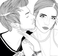 Black And White Boy Outline Pinterest