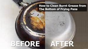 Let it sit there for 10 minutes. How To Clean Burnt Grease From The Bottom Of Frying Pans