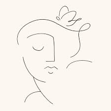 It S My Birthday And I Feel Like I M Escaping With The Butterflies All This Incredible Feeling Is Because Abstract Line Art Minimal Painting Line Art Drawings