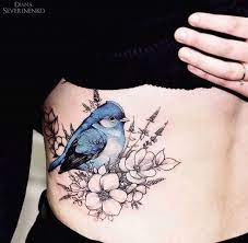Lovely Blue Bird Floral Tattoo Design Idea Inspiration Tattoos Ink Tattoo Pretty Tattoos