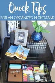 9.6 x 11.2 x 3.9'' (wxdxh) side leg size: Quick Tips For An Organized Nightstand Organized Nightstand Nightstand Drawer Organization Bedside Drawers