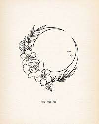 Little Floral Moon Available To Tattoo Dm Or Email For Bookings Thanks For Looking Floraltattoo Moontattoo C Moon Tattoo Designs Drawings Cute Tattoos