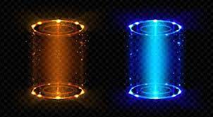Skachivajte Volshebnyj Portal Fentezi Futuristicheskaya Gologramma Teleporta Besplatno Magic Portal Vector Free Blue Background Images
