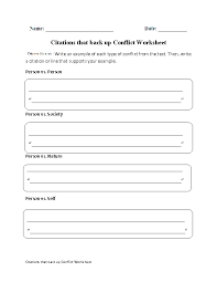Englishlinx Com Conflict Worksheets Text Evidence Citing Textual Evidence Citing Text Evidence
