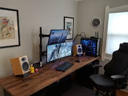 Cool Created Desk From Ikea Parts Desk Desk Setup Gaming Desk Setup