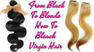 With your fingers or a small paintbrush, apply the dye to a small section of hair. How To Bleach Black Brazilian Virgin Hair Into A Golden Blonde 27 Make A Dip Dye On A Weft Bundle Youtube