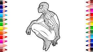 It makes it interesting and easier to colour. How To Draw Spider Man Easy Spiderman Coloring Pages Superheroes Coloring Youtube