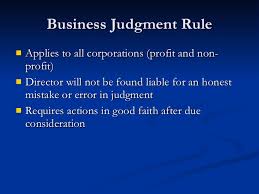 Non Profit Corporations Director Liability