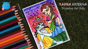 The default pose of the legs is easy, but also boring. How To Draw Lord Krishna And Radha Drawing For Kids Easy Youtube