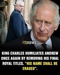 folly. And as Charles circles the wagons, begging for brotherly compromise,  Andrews response is a thunderous no. It's fratricidal farce, a duke defying  his sovereign over square footage. Pathetic, privileged, profoundly  unbridish