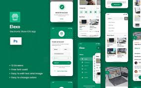 In this article i'll show you how to go beyond just grabbing screenshots from your app. Elexo Electronic Store Ios App Design Figma Psd Ui Elements